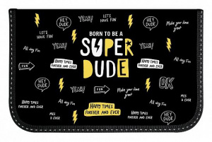 ПЕНАЛ КАРКАСНЫЙ ДВУХСТВОРЧАТЫЙ "SUPER BOY" 19*9*3СМ