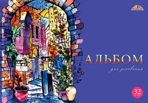 АЛЬБОМ ДЛЯ РИСОВАНИЯ НА ГРЕБНЕ "АППЛИКА" 32Л