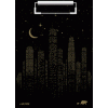ДОСКА-ПЛАНШЕТ А4 С ЗАЖИМОМ deVENTE MY COLD NIGHT CITY МАТОВАЯ ЛАМ. ТИСН ФОЛЬГ 