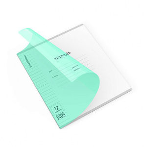 ТЕТРАДЬ 12Л ЛИНИЯ "COVERPRO. СИЯНИЕ" БИРЮЗОВАЯ