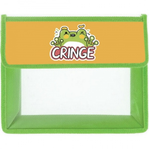 ПАПКА ДЛЯ ТЕТРАДЕЙ С КЛАПАНОМ НА ЛИПУЧКЕ А5 "CRINGE" 23*19*5СМ
