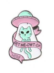 ЗНАЧОК МЕТАЛЛИЧЕСКИЙ "UFO CAT"