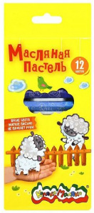 НАБОР МЕЛКОВ МАСЛЯНОЙ ПАСТЕЛИ "КАЛЯКА-МАЛЯКА"  12ЦВ 