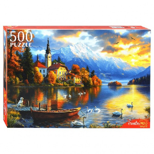 ПАЗЛЫ  500ЭЛ "ЗАКАТ НА ОЗЕРЕ БЛЕД"