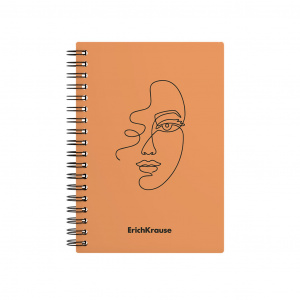 ЗАПИСНАЯ КНИГА А6 80Л "POWDER FACES" ПЕРСИКОВЫЙ