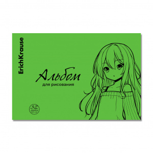 АЛЬБОМ ДЛЯ РИСОВАНИЯ НА СКОБЕ 32 ЛИСТА " ANIME"  