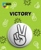 ЗНАЧОК МЕТАЛЛИЧЕСКИЙ VICTORY 3,8СМ 