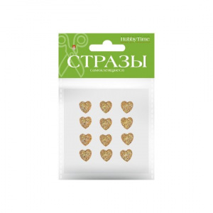 СТРАЗЫ САМОКЛЕЯЩИЕСЯ "СЕРДЕЧКИ" 16ММ