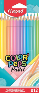 КАРАНДАШИ ЦВЕТНЫЕ "MAPED COLOR'PEPS PASTEL" 12 ЦВЕТОВ