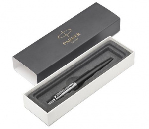 РУЧКА ПОДАРОЧНАЯ ШАРИКОВАЯ СИНЯЯ "PARKER JOTTER BOND STREET" ЦВЕТ КОРПУСА ЧЕРНЫЙ В КАРТОННОМ ФУТЛЯРЕ