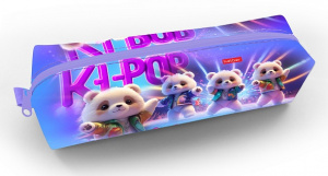 ПЕНАЛ МЯГКИЙ ОБЪЕМНЫЙ "K-POP МИШКИ" 21*6*5СМ