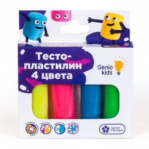 МОДЕЛИН  ТЕСТО GENIO KIDS ПЛАСТИЛИН 4ЦВ 120ГР