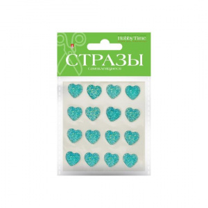 СТРАЗЫ САМОКЛЕЯЩИЕСЯ "СЕРДЕЧКИ" 14ММ