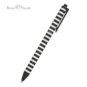 РУЧКА ШАРИКОВАЯ BRUNO VISCONTI ART CLICK ПОЛОСКИ 0.5ММ СИНЯЯ
