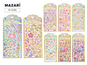 НАКЛЕЙКИ MAZARI АССОРТИ 10*22СМ 