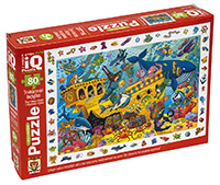 ПАЗЛЫ С РАЗВИВАЮЩЕЙ ИГРОЙ 80ЭЛЕМЕНТОВ "МОРСКИЕ СОКРОВИЩА"