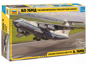 МОДЕЛЬ СБОРНАЯ ЗВЕЗДА "САМОЛЕТ ИЛ-76МД ВОЕННО-ТРАНСПОРТНЫЙ"