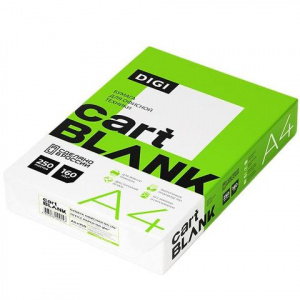 БУМАГА А4 CARTBLANK DIGI 160Г/М2 250Л ДЛЯ ЛАЗЕРНОЙ И ЛЮБОЙ ПЕЧАТИ 