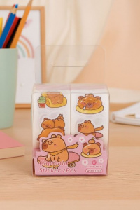 НАБОР ДЛЯ ТВОРЧЕСТВА ЛЕНТА КЛЕЙКАЯ ДЕКОРАТИВНАЯ "CAPYBARA ON A SKATEBOARD" 2Ш/У