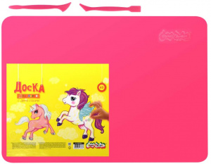 ДОСКА ДЛЯ ПЛАСТИЛИНА КАЛЯКА А3 +2 СТЕКА РОЗОВЫЙ