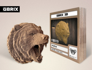 КОНСТРУКТОР КАРТОННЫЙ 3D ОХОТНИК МЕДВЕДЬ